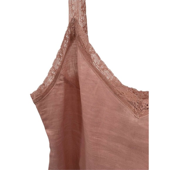 NWOT Reformation Top Emmie Serenade Pink Lace Linen tank - Picture 4 of 9